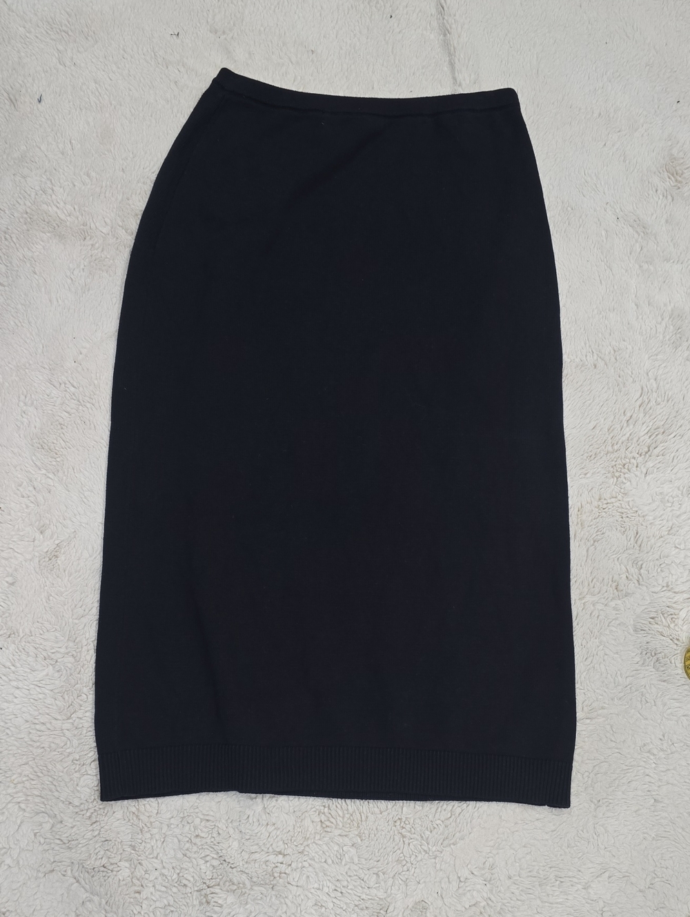 Free People Black Pencil Midi Skirt